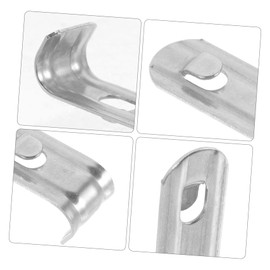 HOMSFOU 4pcs Stainless Steel Beverage Cabinet Shelf Buckle Fridge Shelf Clip Stainless Steel Shelf Support Stainless Steel Freezer Shelf Clips Cooler Shelf Clip Freezer Clamp Hooks