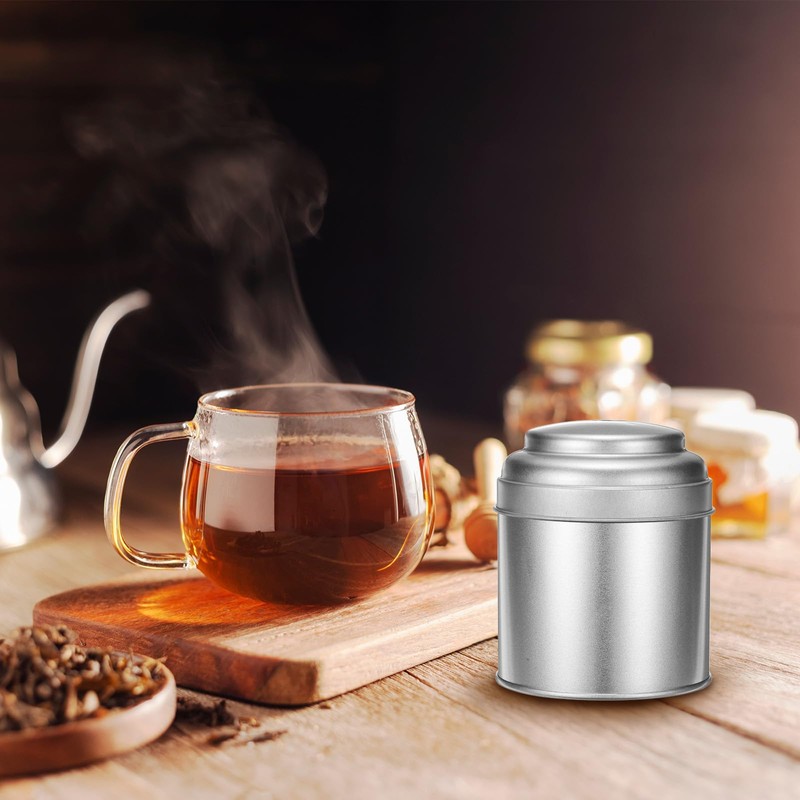 uxcell 6 Pcs Tea Tins Canister with Airtight Double Lids,