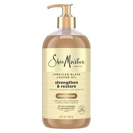 SheaMoisture Strengthen Conditioner Jamaican Black Castor Oil for Damaged Hair Cleanse 24 oz