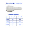 Malida Tube Fitting Stem Straight Connector,3/8" Tube OD x 1/4"