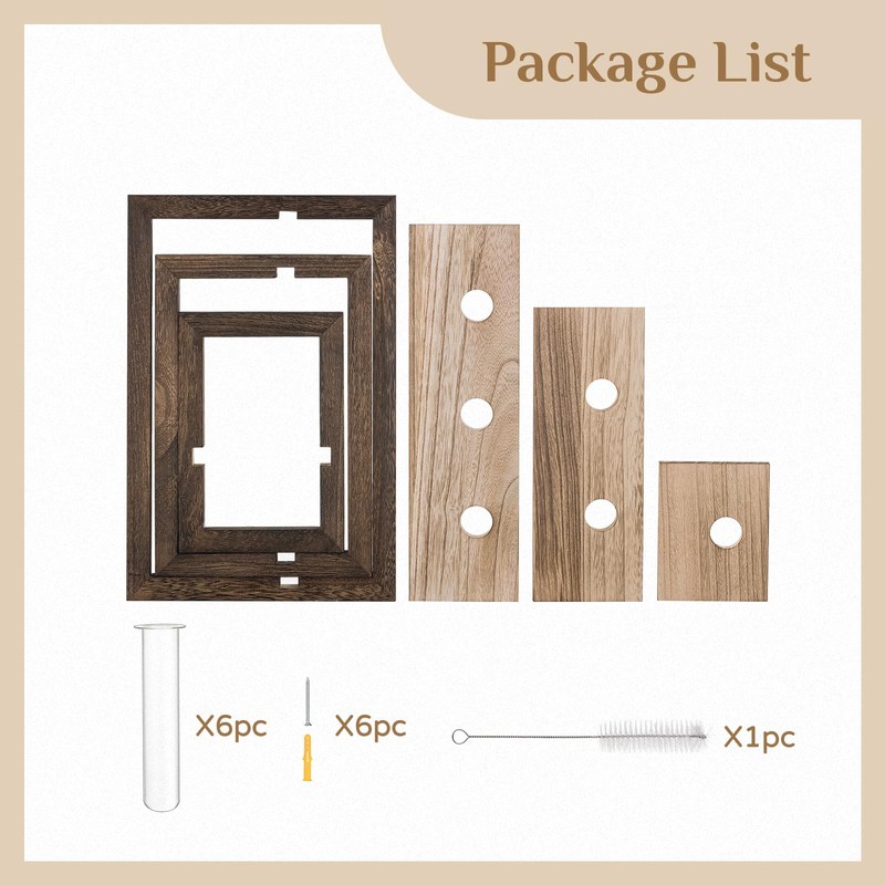 Walasis Wall Planter Propagation Stations - Hanging Glass Terrarium Tube