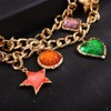 Kercisbeauty Heart Star Cute Pendant Chunky Chain Necklace Colorful Choker
