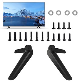 TV Support Feet, 1 Pairs Universal TV Stand Legs, TV Pedestal Feet, Pedestal TV Mount Feets, For Most LED Plasma Flat Screens, Comes with Installation Accessories (17mm to 20mm/0.66in to 0.78in)