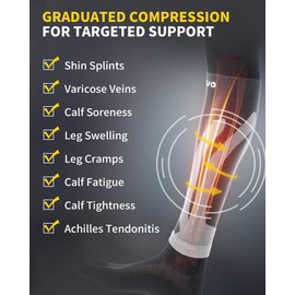CAMBIVO Calf Compression Sleeves for Men & Women, Sports Compression Leg Sleeves for Shin Splints & Running Recovery