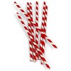 Majestic Red Jumbo Striped Smoothie Straws