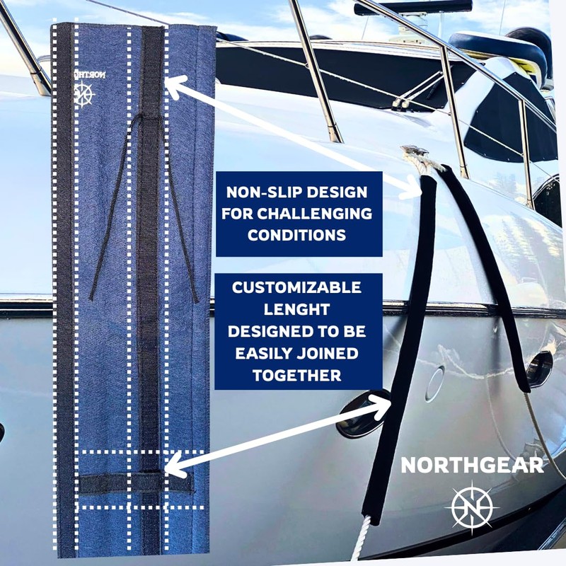 NORTHGEAR Dock Line Chafe Guards 2 Pack – 24” Ultra-Strong