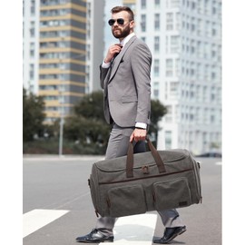 Garment Bag for Travel, S-ZONE Duffle Bag for Men Travel Convertible Suit Bags Carry on Luggage Women Hanging Suitcase Travel Bag with Toiletry Bag
