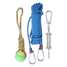 Spring Pole Dog Rope Toy, Interactive Pull Tug Muscle Builder, Interactive Tree Tug Dog Rope Toys Outdoor Exercise Toy for Large Dogs Reduce Boredom