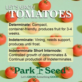 Park Seed Variety of Tomato Vegetable Seeds, Planting Seeds, Easy to Grow, Perfect for Harvesting, Red Robin, Pack of 250