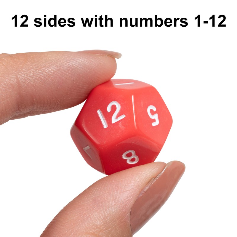 LEARNING ADVANTAGE Polyhedra Dice - 12 Sides - Set of