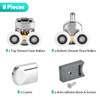 8 Pieces Shower Door Wheels Curved Shower Door Rollers Replacement