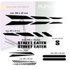 DualColorStampe B0168 (BLU 53) Universal Protection Bike Frame Sticker Set