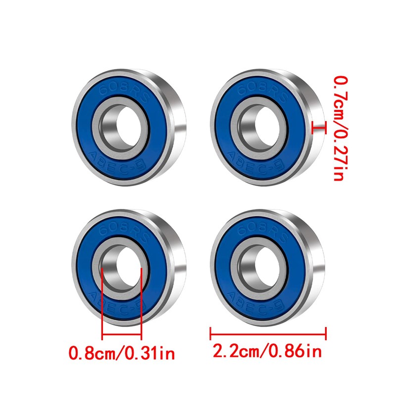 Mini Ball Bearings, 10 Pcs Deep Groove Ball Bearing for