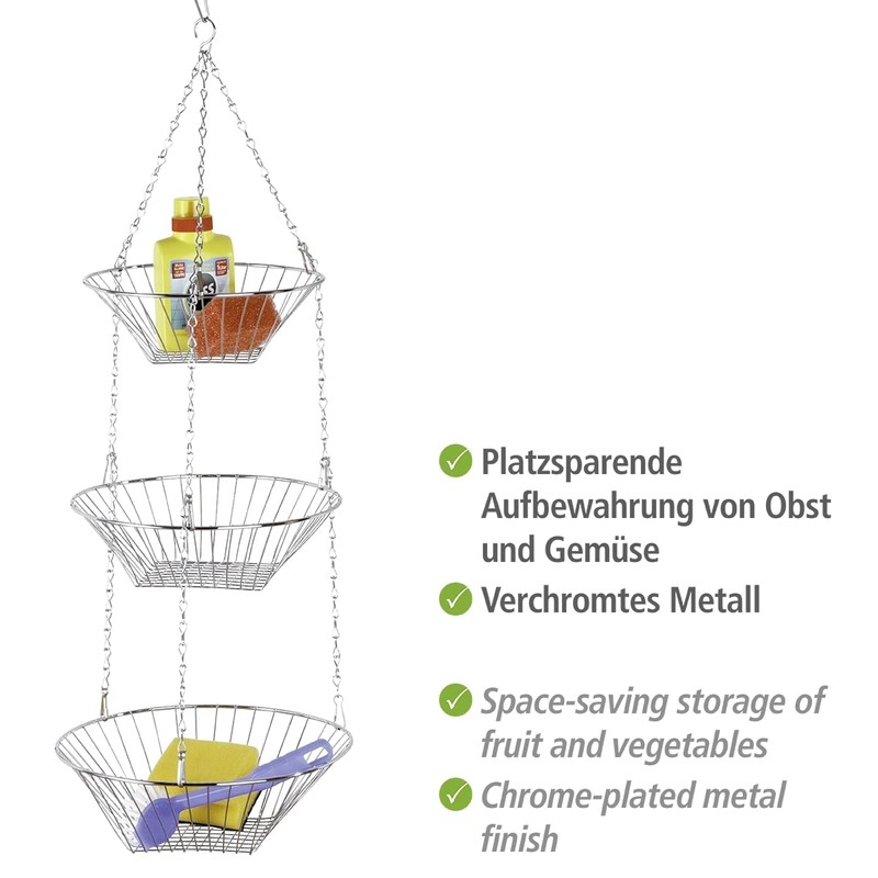Wenko - 2307100 - 3-Tier Kitchen Basket