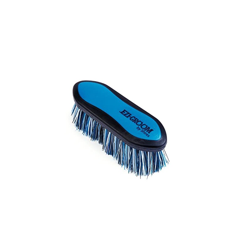 Shires 1484 Ezi-Groom Small Grip Dandy Brush Bright Blue