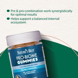 Nature’s Best ProBiome Gummies - One Billion Live Bacteria - Orange Flavour - 30 Gummies (30 Day Supply)