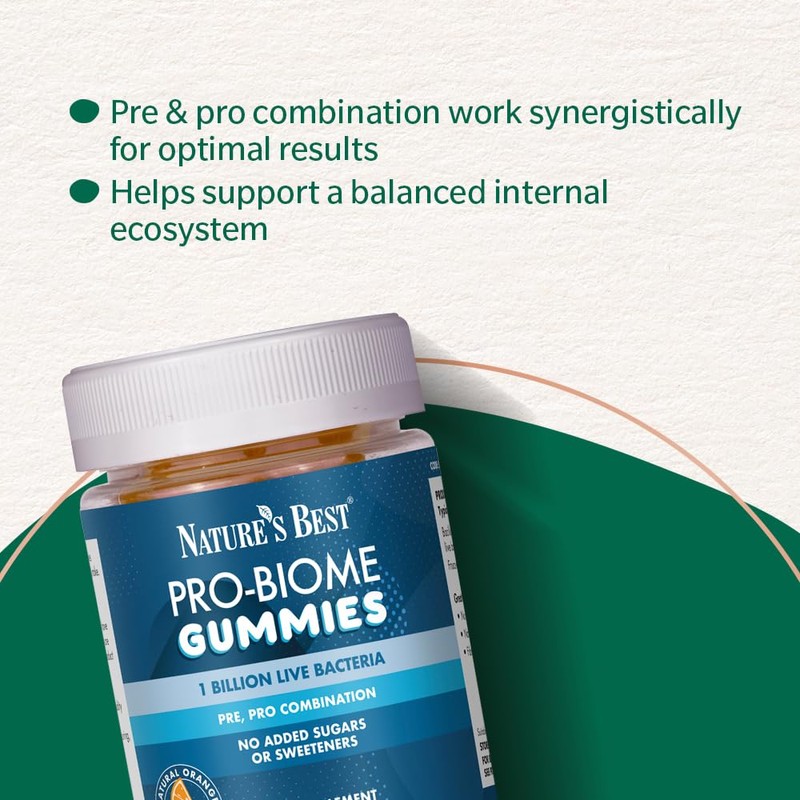 Nature’s Best ProBiome Gummies - One Billion Live Bacteria -