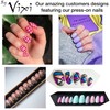 By Vixi 600 Pieces SHORT OVAL NAIL SET with FREE