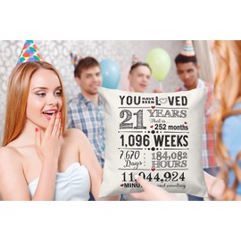 Kies CROWNLY CRYSTAL®(Double-Sided) 21st Birthday Gifts for Him Gifts for Her Populer Cushion Covers 18x18 for Women Friendship Gifts Best Sister Gifts Brother Gifts for Friends Cushions