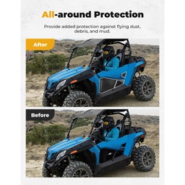 KEMIMOTO Aluminum Lower Doors Compatible with CFMOTO ZForce 800, Black Powder Coated Lower Half Door Panels Insert Compatible with 2015+ CFMOTO ZForce 800 Trail/EX / 2018-2019 ZForce 1000