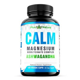 Calm - Glicinato de magnesio con extracto de raíz de Ashwagandha