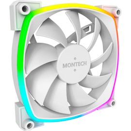 Montech AX 120 ARGB Fan – 1600PWM, High-End Durability, Silent Performance, and Stunning ARGB Design (120mm, White)