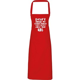 Hippowarehouse Don't judge my cocker spaniel and I won't judge your kids Apron kitchen cooking painting DIY onesize adult