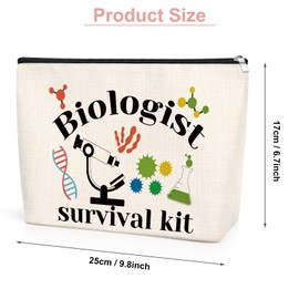 Biology Lover Gifts Cosmetic Bag Biology Science Teacher Gifts Biology Gifts for Women Friend Girl Toiletry Bag Biology Major Graduation Gifts Lab Technician Presents Travel Makeup Bag