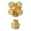 Feelers Brass Misting Spray Nozzle, 1/2" BSPF 4-Holes Small Atomizing