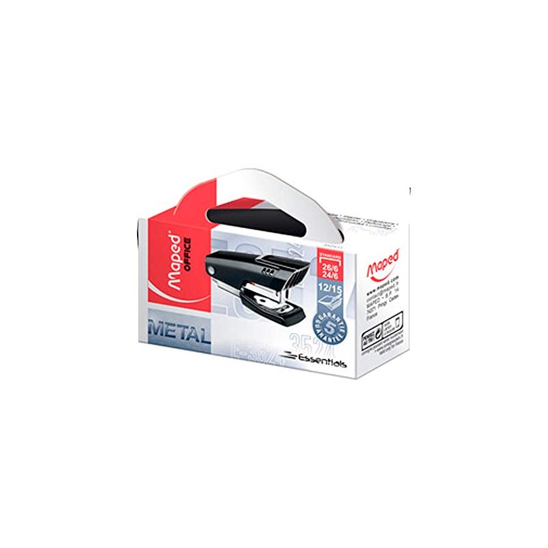 Maped M352411 Essentials Mini Metal Mini Stapler – 15 Pages,