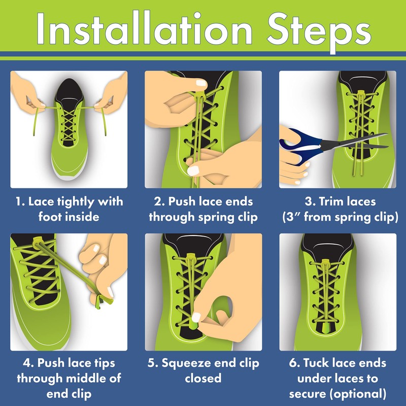 KeepTied Elastic No Tie Shoelaces - Reflective - Orange