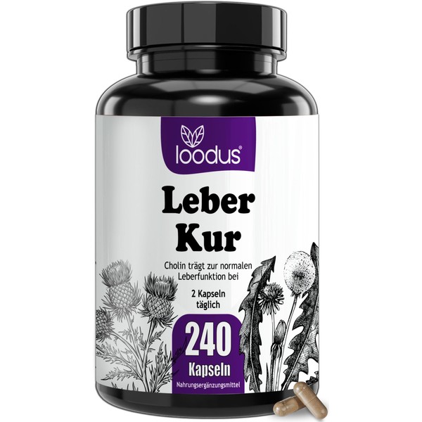 Leber Kur Kapseln - 13fach Leber-Komplex mit Bitterstoffen Mariendistel Artischocke