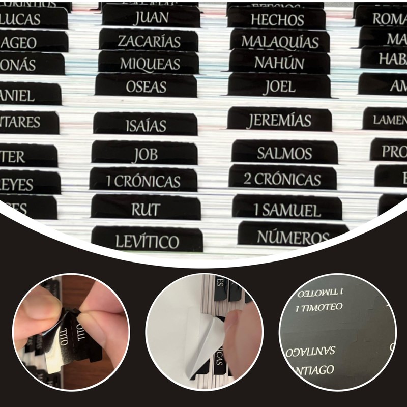 TELAIN Bible Tabs, Large Print Stickers, Easy to Read and