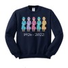 Queen Elizabeth Illustration Sweatshirt Unisex Medium Navy