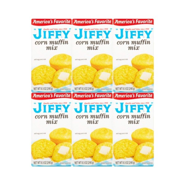 Jiffy Corn Muffin Mix, 8.5 oz, (6 Boxes)
