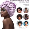 GUGUGO Silk Bonnet for Sleeping, Silk Bonnet, Adjustable Silk Cap,