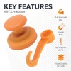FIRST4MAGNETS Orange Rubber Coated Neodymium Magnet with Swivel Hook for