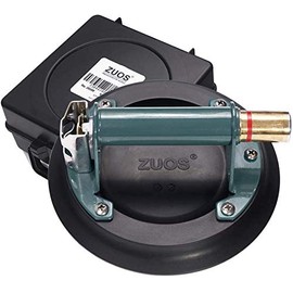 ZUOS 8" Vacuum Suction Cup for Granite & Glass Lifting, with Metal Handle and Brass Pump,580 lbs Load Capacity (8" Metal)