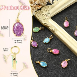 LiQunSweet - Abalorio de crucifijo de latón con circonita cúbica, oro de la suerte, amor dulce y corazón, encantos de Jesús a granel para pulsera, joyería, manualidades, No es una piedra preciosa