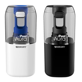 Westcott iPoint® AURA Battery Pencil Sharpener, Assorted Colors (17319)
