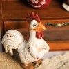 Bicuzat Funny White Rooster Statue, Resin Table Art Sculpture Funny