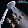 10'' Rain High Pressure Shower Head with 5 Settings Handheld
