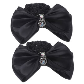 FOMIYES 2sets Women Hair Bow Clip Bun Cover Net Hair Accessories for Girls Bow Hairnet Clip for Women 2pcs*2