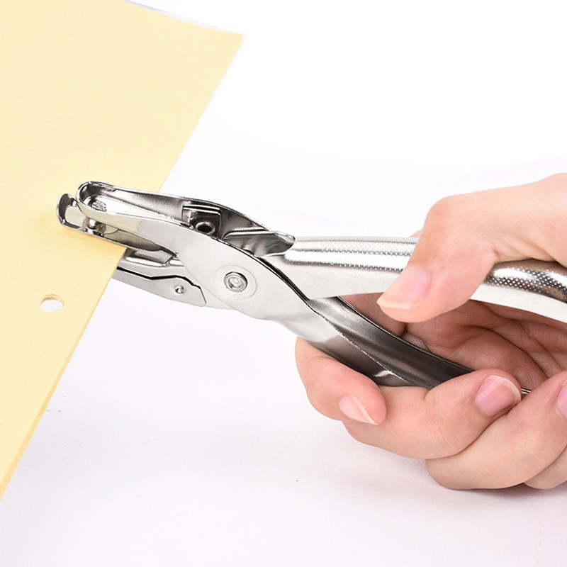 Yingjie Single Hole Punch, 3mm, Silver, Plastic, Manual, 1 Hole,