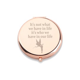 WUSUANED Fairy Princess Makeup Mirror It’s Not What We Have in Life It’s Who We Have in Our Life Jewelry Princess Gift Peter Gift Cartoon Fan Gift