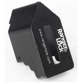 Ranger Lock Padlock Guard, Hardened Steel, Blk, 5-1/4"L, Black (RGET-00)