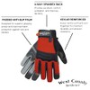 West County 044B/XS Women's Landscape Gloves – X-Small, Brick, Work