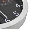 vidaXL Black Wall Clock with Quartz Movement: Featuring Built-In Hygrometer