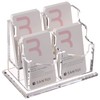SANRUI Clear Vertical Business Card Holder for Desk, Office Acrylic