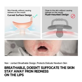 Baby Pacifiers 3 Month, 6 Month Breast-Like Shape Soft Silicone Newborn Pacifiers with Large Air Holes, BPA Free